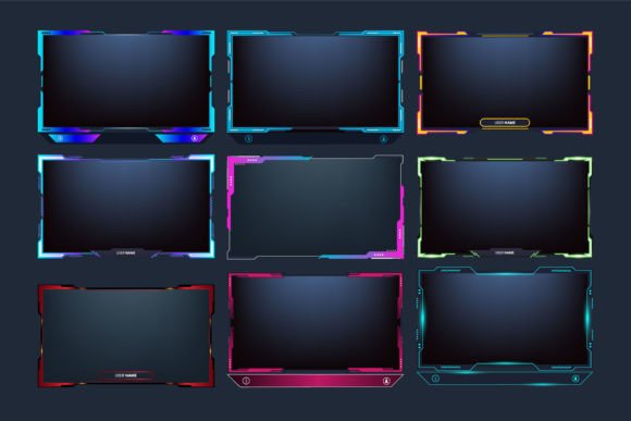 Download Live Streaming Frame Collection Vector - Live Collection