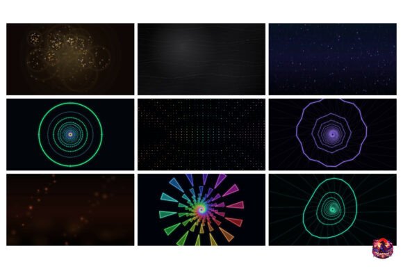 Download Glowing Retro Vector Tunnel Graphic - Glow Collection