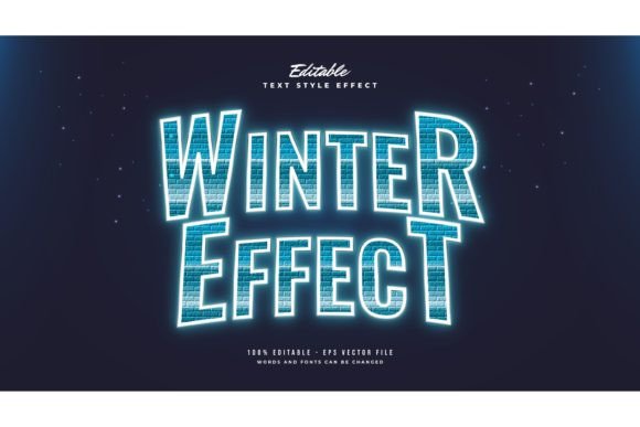Download Winter Text with Frozen and Glow Effect - Glow Collection