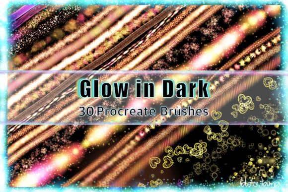 Download Procreate Brush Glow Neon Glitter Light - Glow Collection