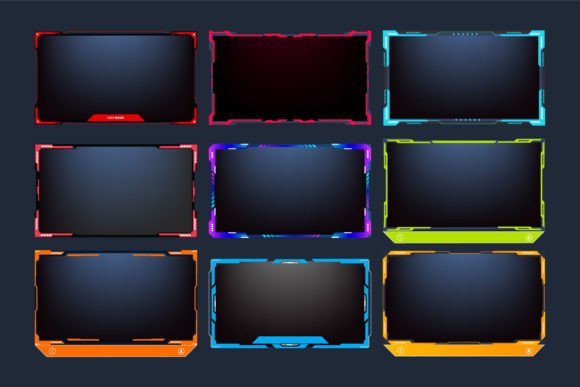 Download Broadcast Screen Interface Set Vector - Interface Collection