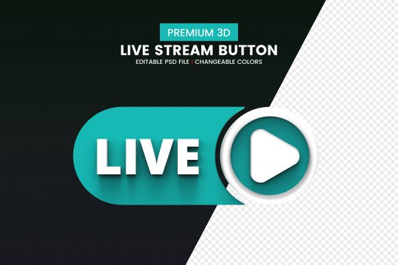 Download 3d Live Streaming Button - Live Collection