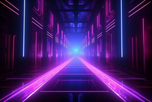 Download Neon Effects Glowing Art Perspective - Glow Collection