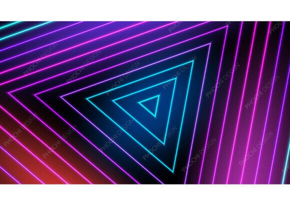 Download Neon Abstract Background Glow Triangles - Glow Collection