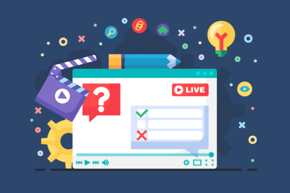 Download Live Stream Discussion Concept Semi Flat - Live Collection