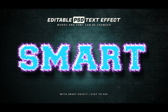 Download Smart Glowing Neon Text Effect Editable - Glow Collection