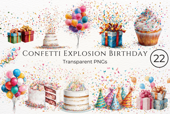 Download Confetti Explosion Birthday Clipart - Explosion Collection