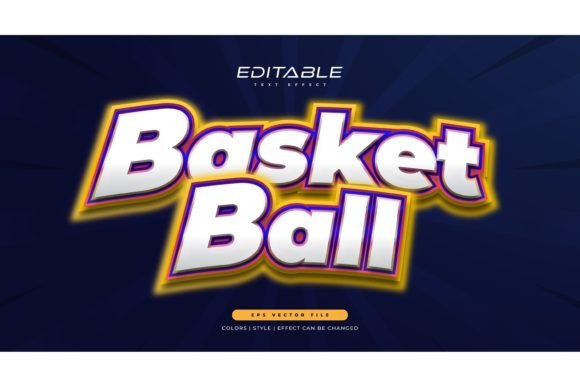 Download Basketball Text Style with Glow Effect - Glow Collection