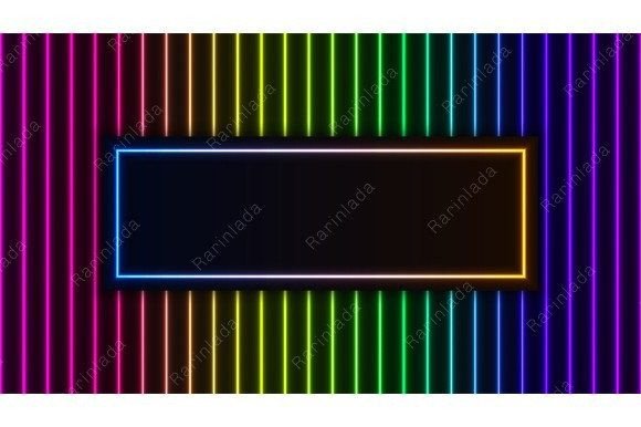 Download Neon Tube Glowing Lighting Retro Pattern - Glow Collection